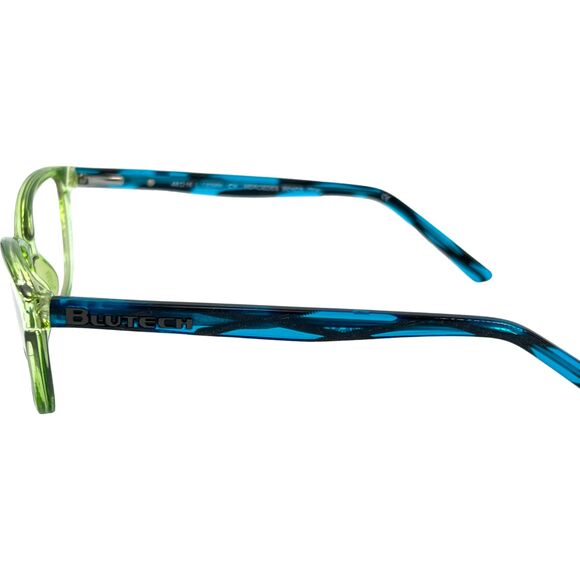 Blutech Mercedes Bends Kids Blue Block Eyeglass Frames Teal - Picture 3 of 4